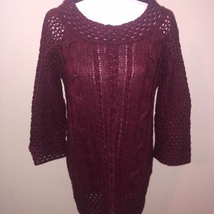 Maroon Tunic style sweater